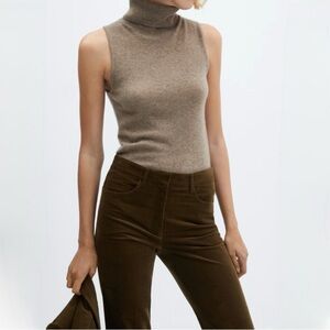 Brand New Velvet Corduroy Flare Pants. Brown. Mango. New, with tag. US 2 Size